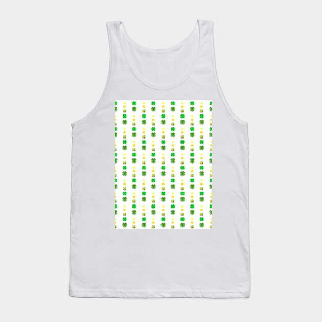 FOUR Leaf Clover - St Patricks Day Art Tank Top by SartorisArt1